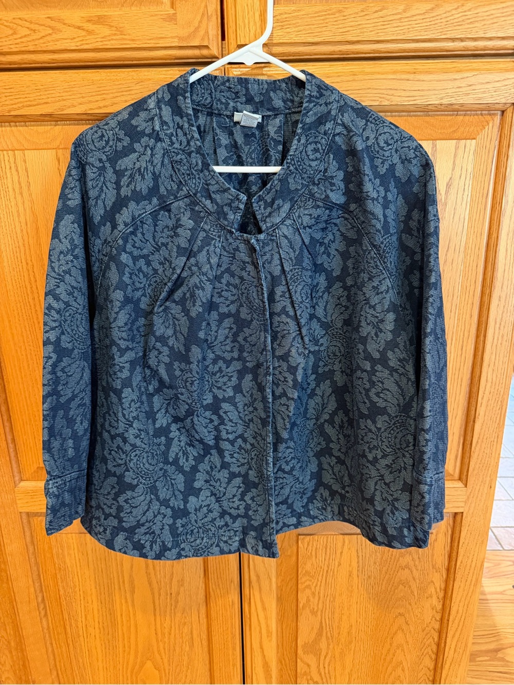 Venezia Navy Floral Jacquard Jacket